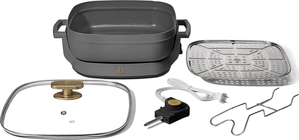 5-in-1 Electric Expandable Skillet, Oyster Gray, Up to 7 QT Q837