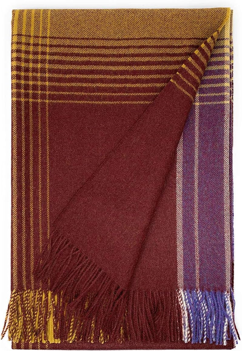 Plaid Alpaca Throw Blanket R4367