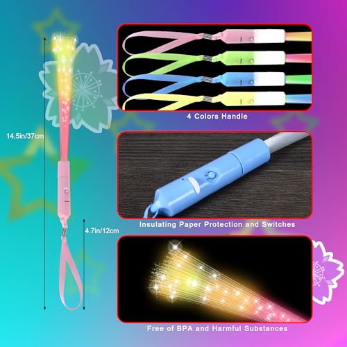 24 PCS Glow Fiber Optic Wands E9622