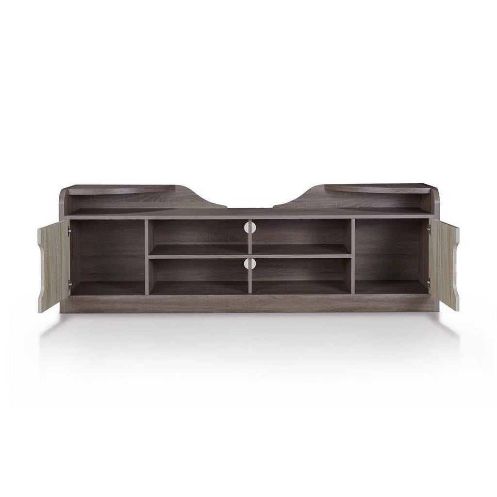 Rustic Wood 72-Inch TV Stand in Chestnut Brown Finish L155