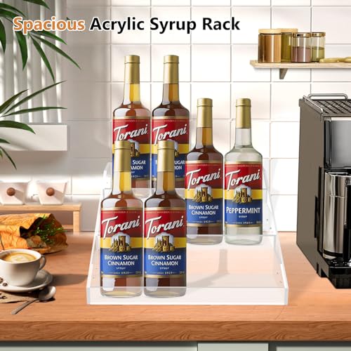 3 Tier 12 Bottles Acrylic Coffee Syrup Rack Organizer H6776