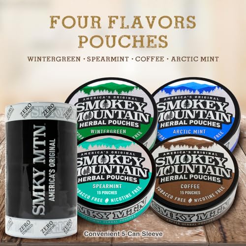 Nicotine-Free Tobacco-Free 5 Cans 15 Energy Pouches Per Can R613
