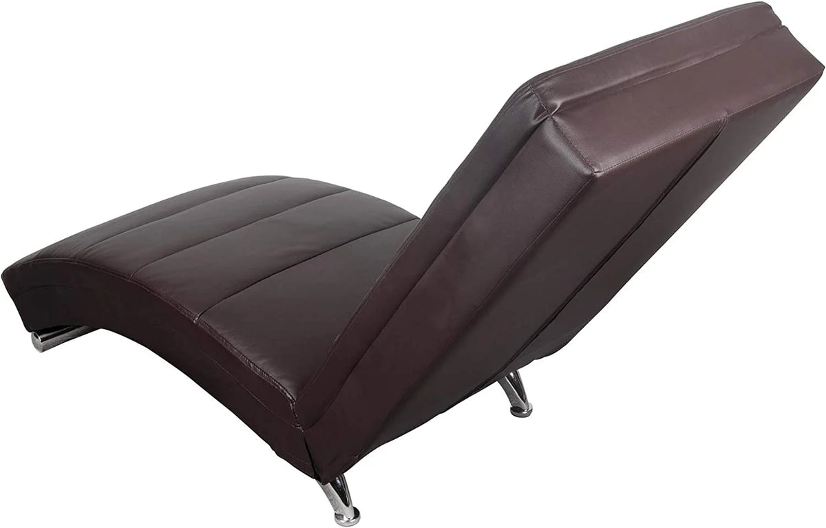 Brown PU Leather Electric Vibrating Recliner Chair with Heating M38493