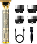 Cordless Hair & Beard Trimmer with 4 Guide Combs, Rechargeable T-Blade Hair Clippers, Bronze H82379
