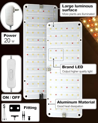 2Pcs 20W Full Spectrum LED Plant Grow Light A157887