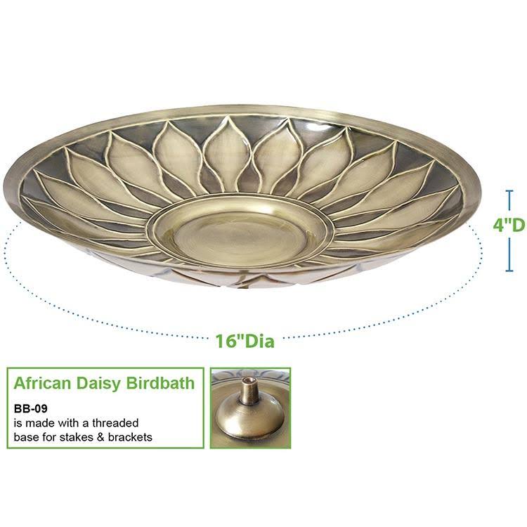 Brass Birdbath with Stake X6052