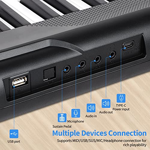 88 Key Semi Weighted Digital Piano with Bluetooth MIDI I7392