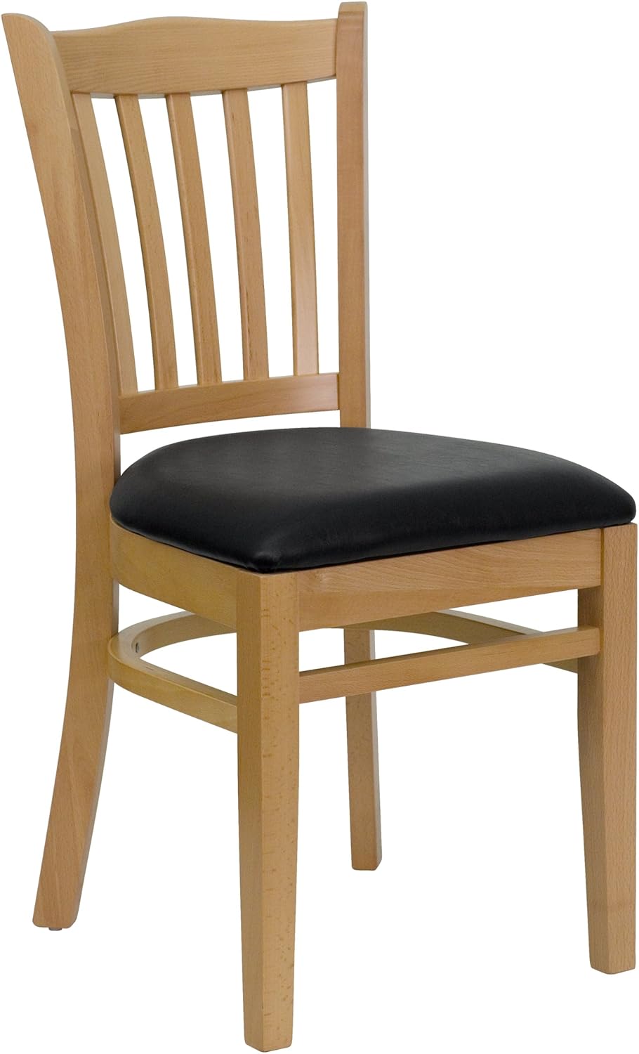 Vertical Slat Back Mahogany Wood Restaurant Chair X43630