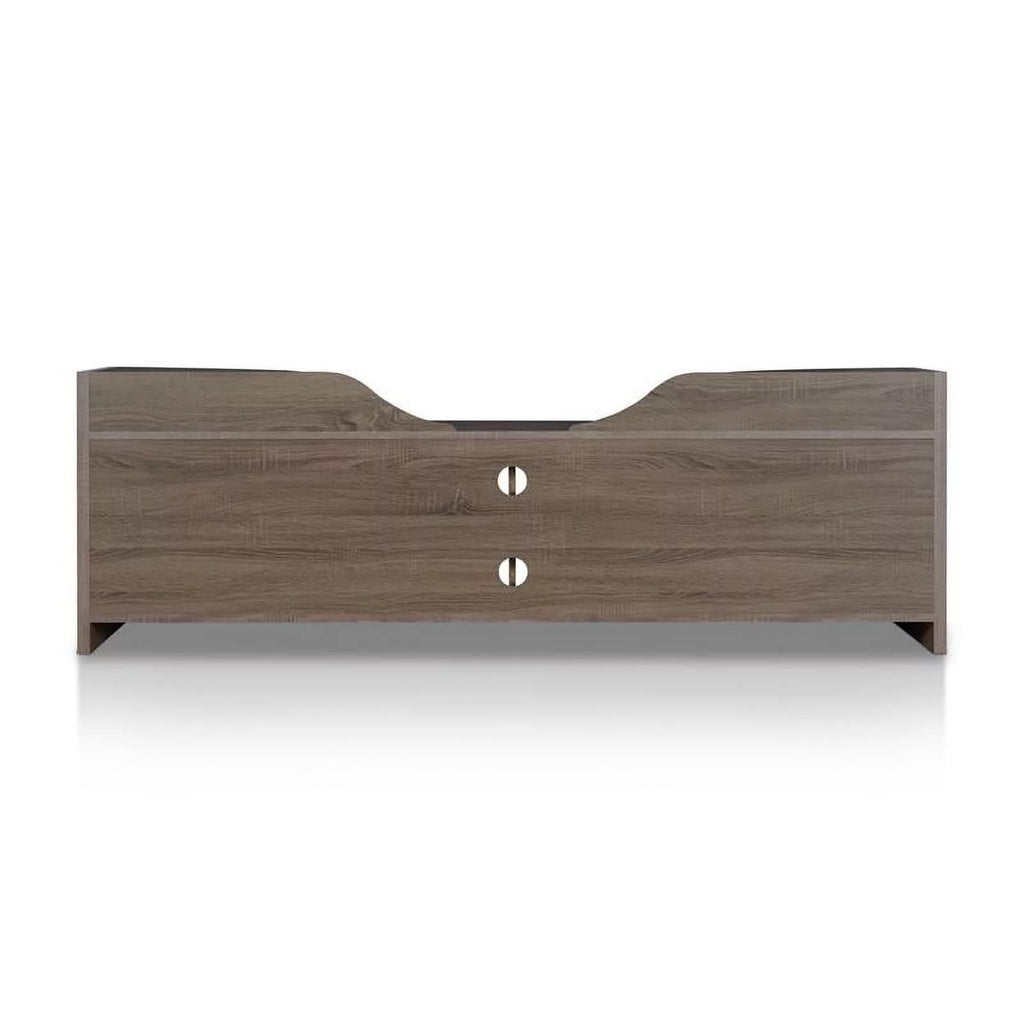 Rustic Wood 72-Inch TV Stand in Chestnut Brown Finish L155