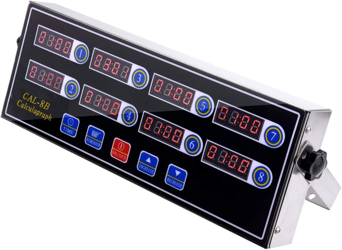 8 Channels Stainless Steel Kitchen Timer W65953