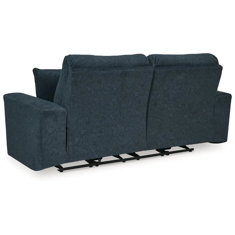 Blue 2-Seat Fabric Power Reclining Sofa P796