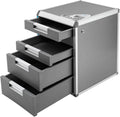 Grey 5 Layers Desktop Drawer Organizer with Lock L3137