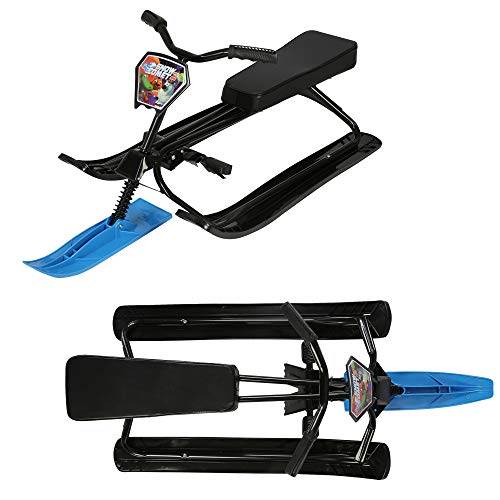 Snow Racer Sled with Steering Wheel and Twin Brakes Y733528