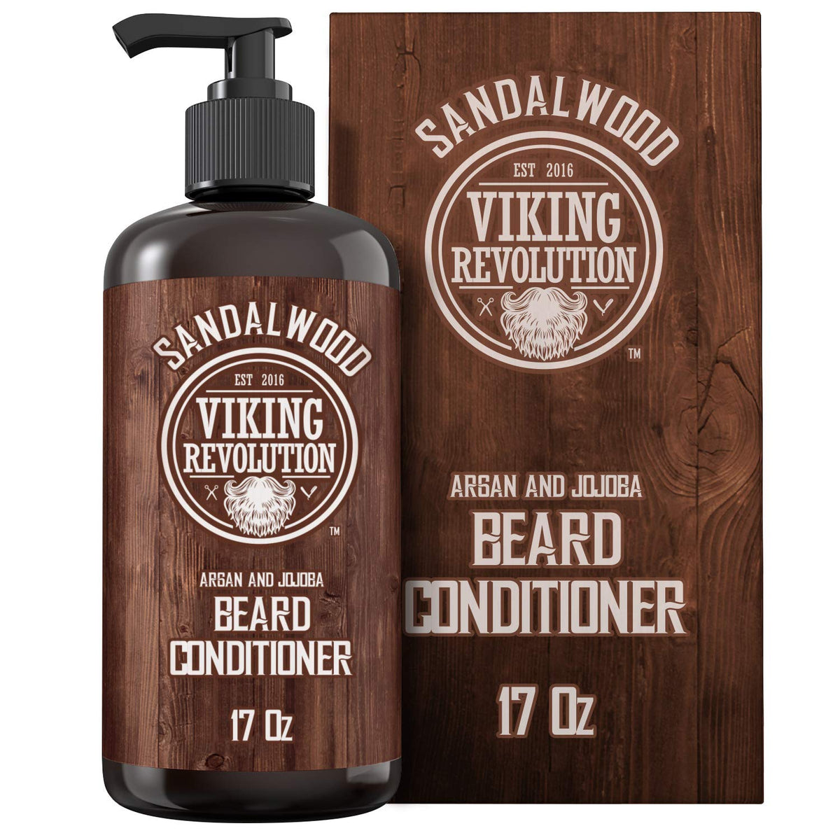 Beard Conditioner with Argan & Jojoba Oils, Sandalwood Scent, 17oz I262254