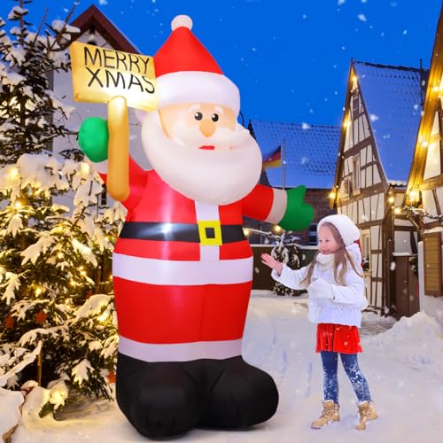 8 FT Santa Claus Inflatable with Built-in LEDs X17412