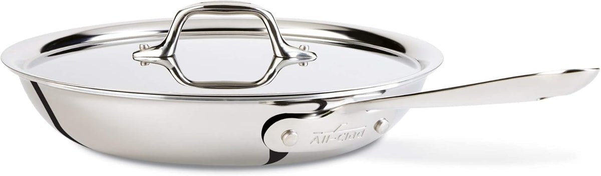 10 Inch Stainless Steel Fry Lid and 3-Quart Stainless Steel Sauce Pan with Lid T18626