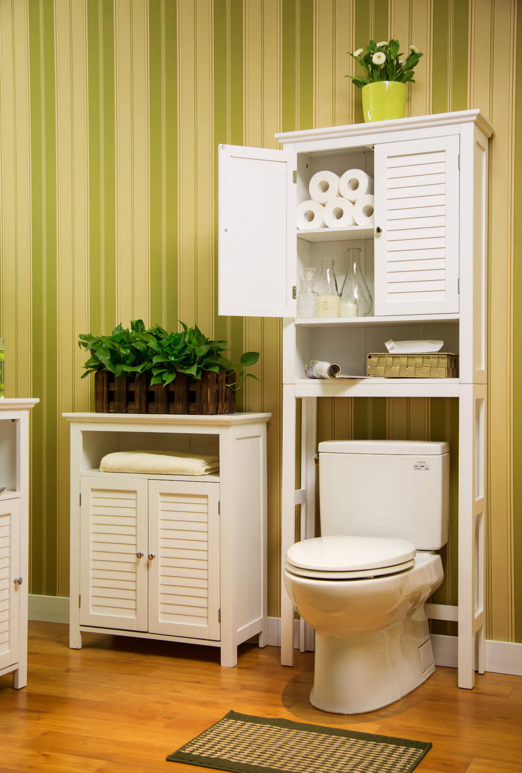 White Bathroom Cabinet Q63695