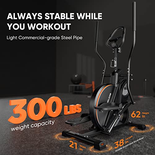 3-in-1 Elliptical Machine Stair Stepper Trainer with 16 Resistance E517
