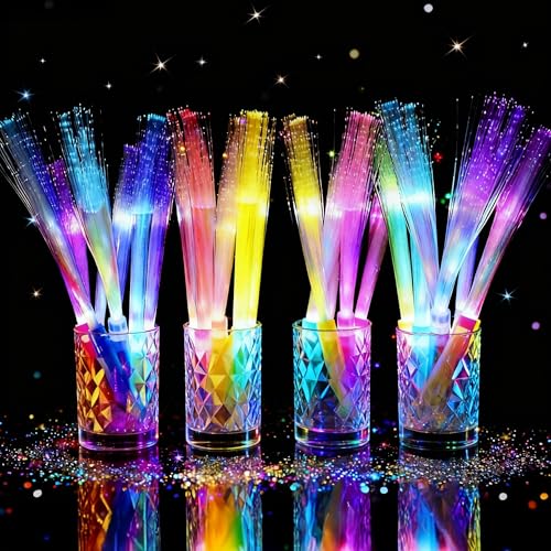 24 PCS Glow Fiber Optic Wands E9622