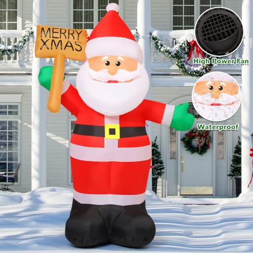 8 FT Santa Claus Inflatable with Built-in LEDs X17412