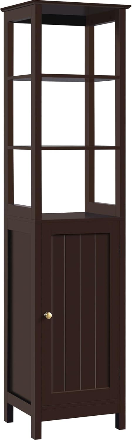 White 3 Tier Wooden Bathroom Floor Cabinet D725