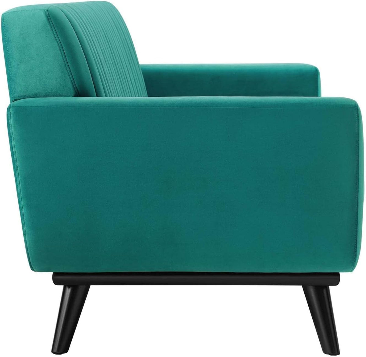 Teal Performance Velvet Channel Tufted Loveseat Q21144