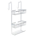 Satin Chrome Aluminum Over The Door Shower Caddy L6700