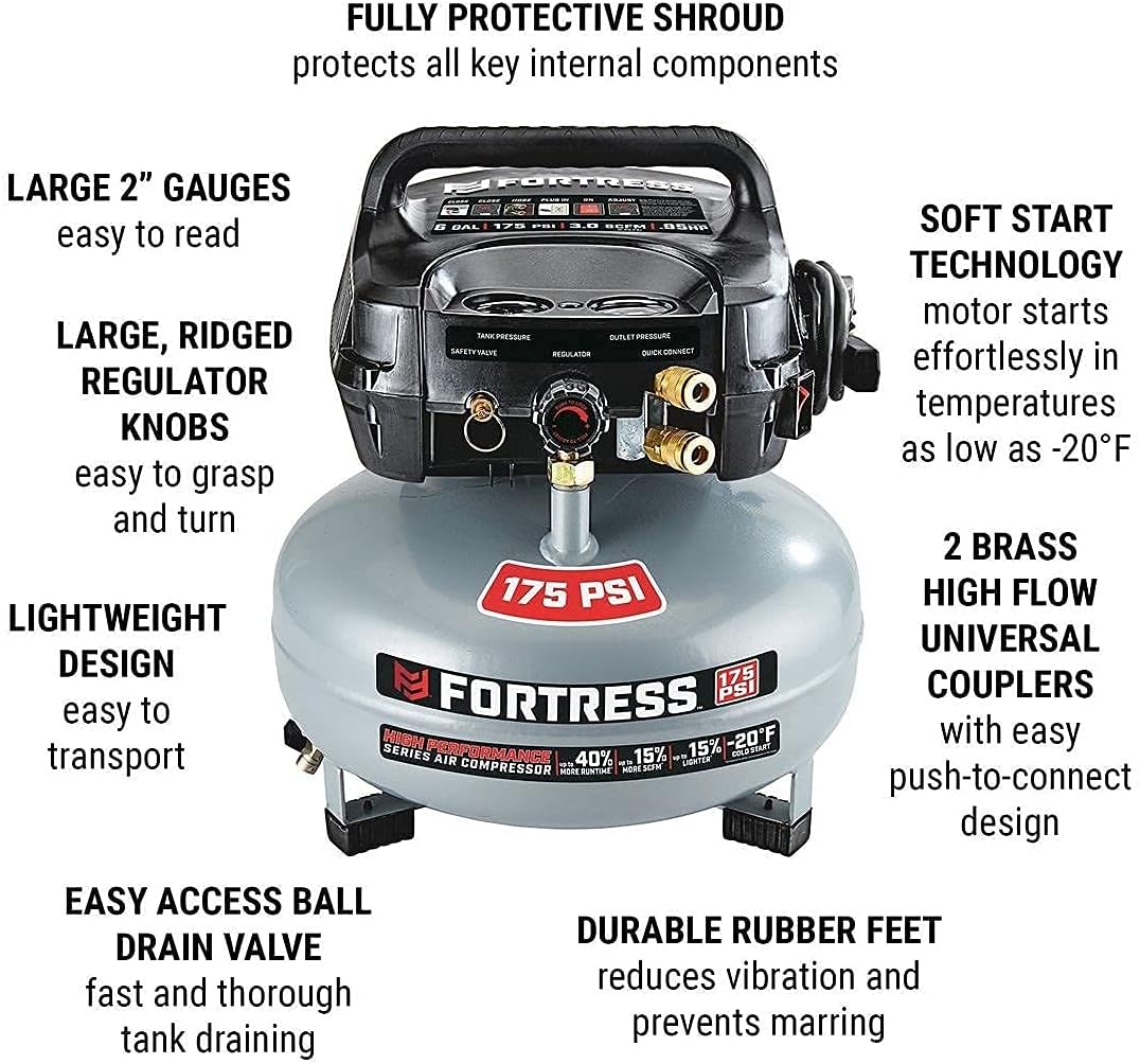 6 Gallon 175 PSI Air Compressor B6688