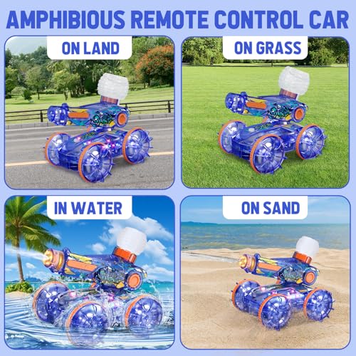 Gesture Sensing Remote Control Car Toys - Drift RC Stunt Car for Kids | 360° Rotating 4WD Transform RC Cars | 2.4Ghz Hand Controlled with Lights Music | Birthday to Boys (Purple) W95824