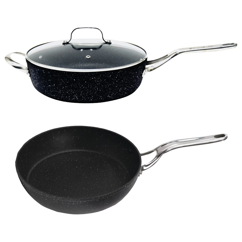 11" 4.7-Quart Deep Sauté Pan with Glass Lid and 8" Fry Pan M397824
