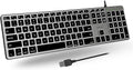 Space Gray Backlit Wired Mac Keyboard with 107 Keys U584