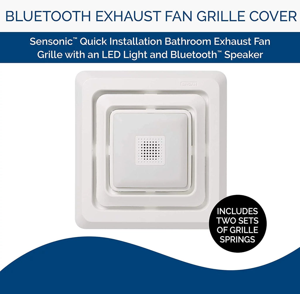White Bathroom Exhaust Fan with LED Light C279936