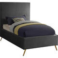 Gray Velvet Twin Bed X206981