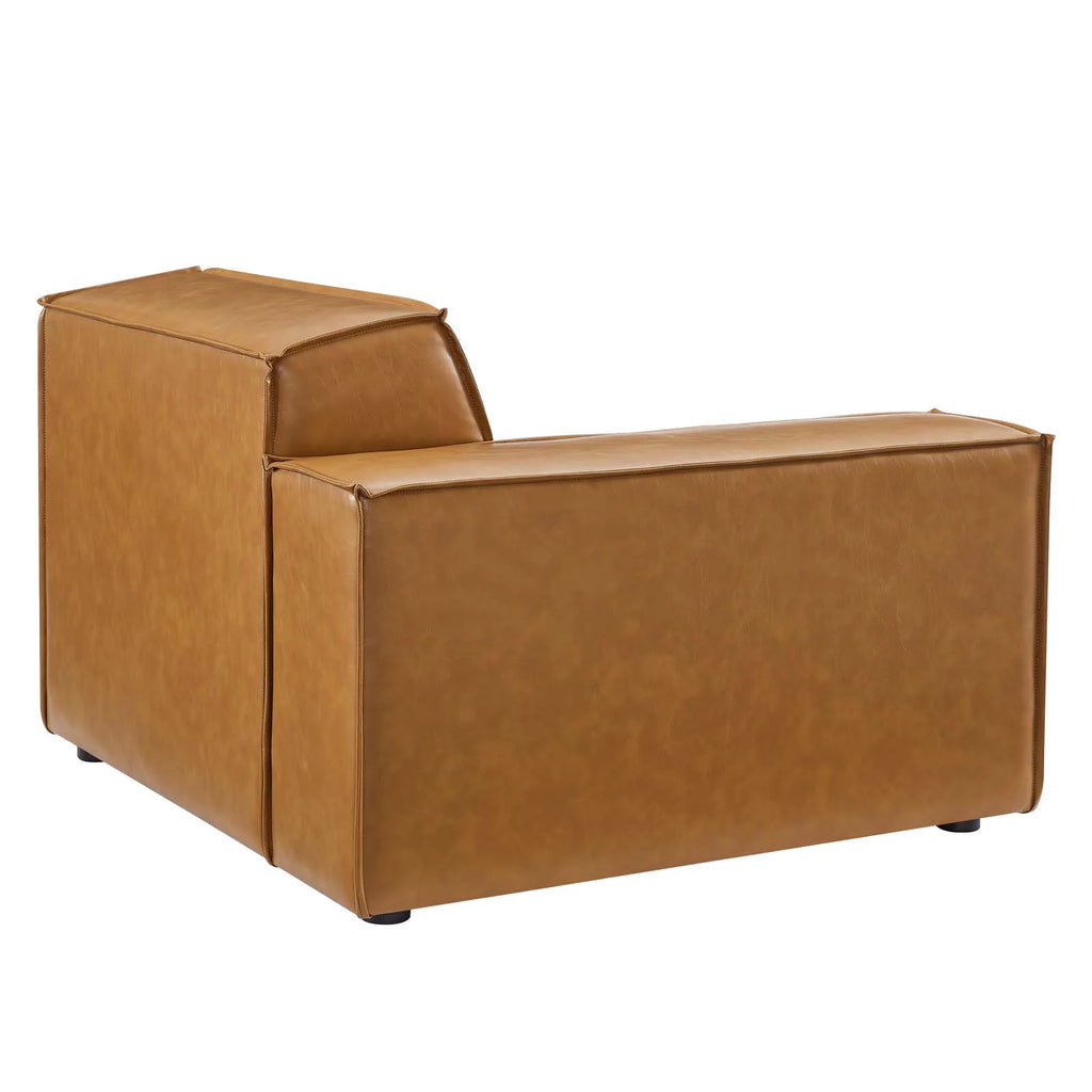 Tan Vegan Leather 4-Piece Sofa T10971