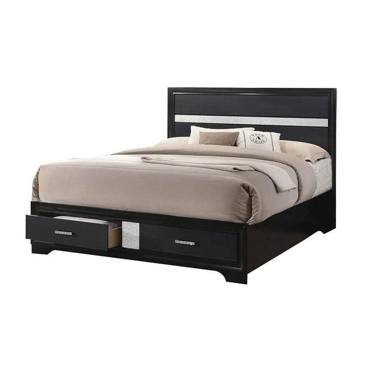 California King Size Bed with 2 Storage Drawers H4220