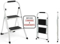 2 Step Ergonomic Foldable Step Stool 350 LBS Capacity J6011