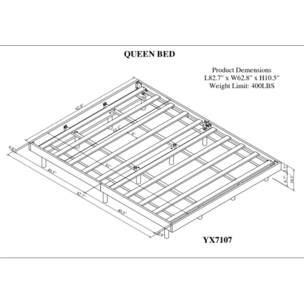 Queen Floating Platform Bed Frame F57117