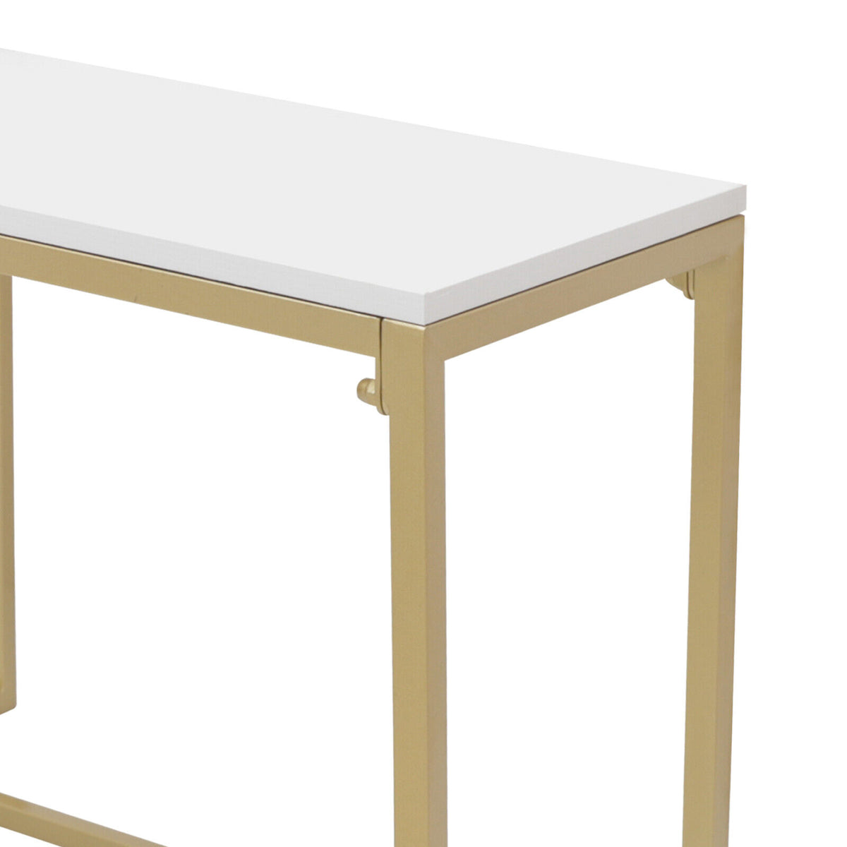 Gold Metal Nesting Tables Display Stand 2 Piece Set W60974