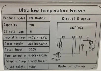 28L -86°C Ultra Freezer Z34735