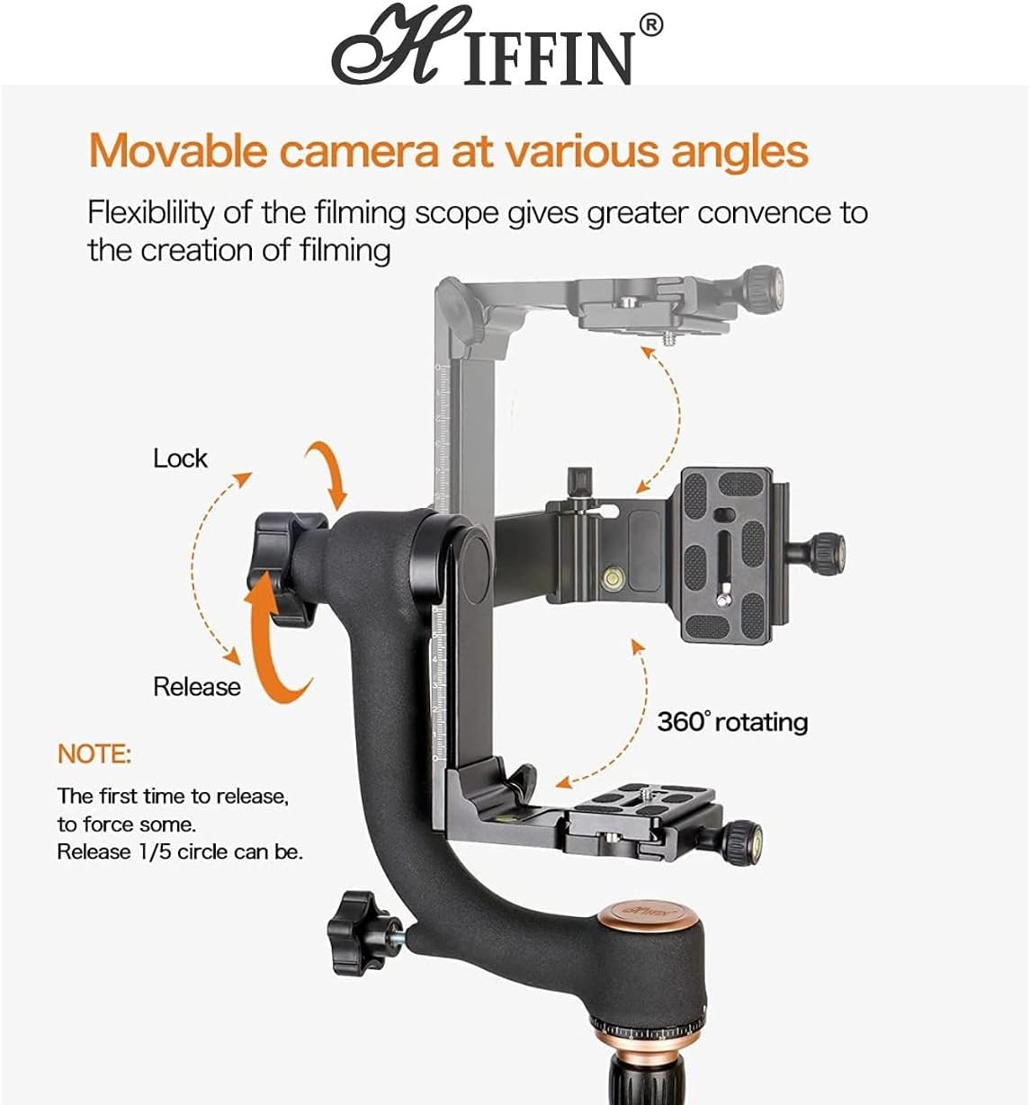 360 Degree Panoramic Gimbal Tripod Head with Quick Release Plate N126212