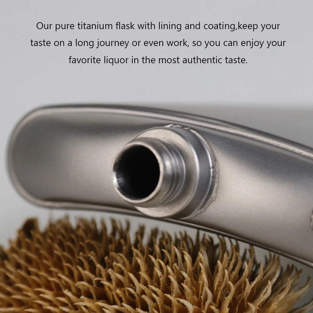 Ultralight Titanium Flask with Screw Clip H9384
