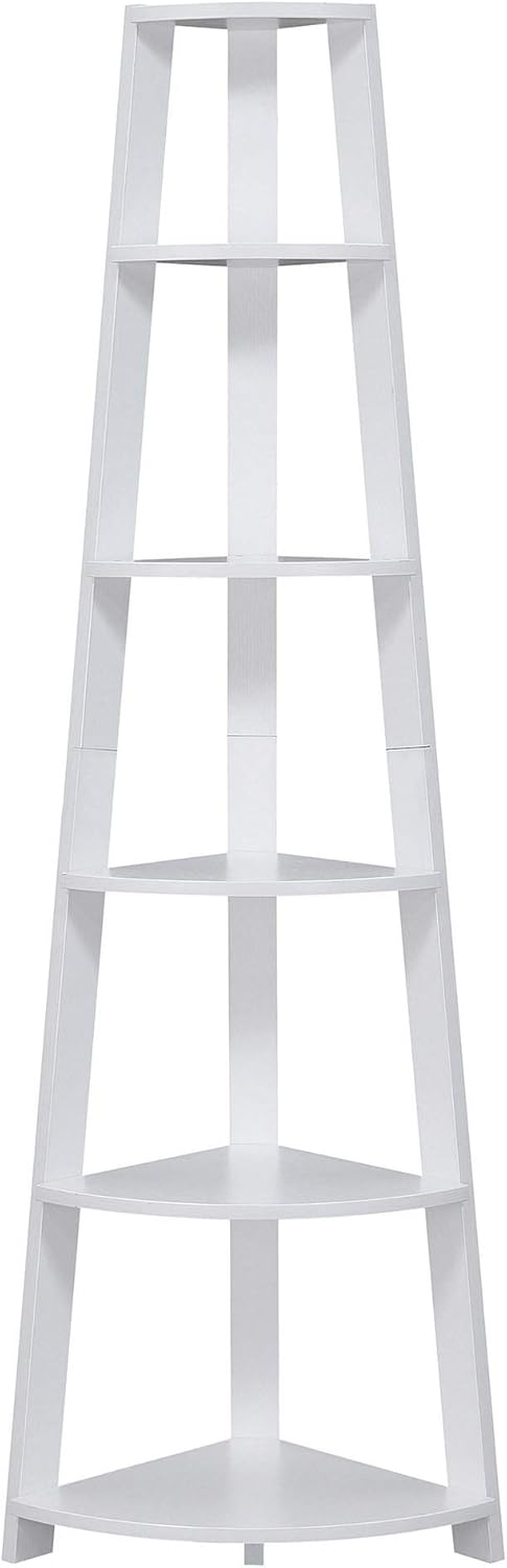 Black 5 Tier Corner Bookcase E288383