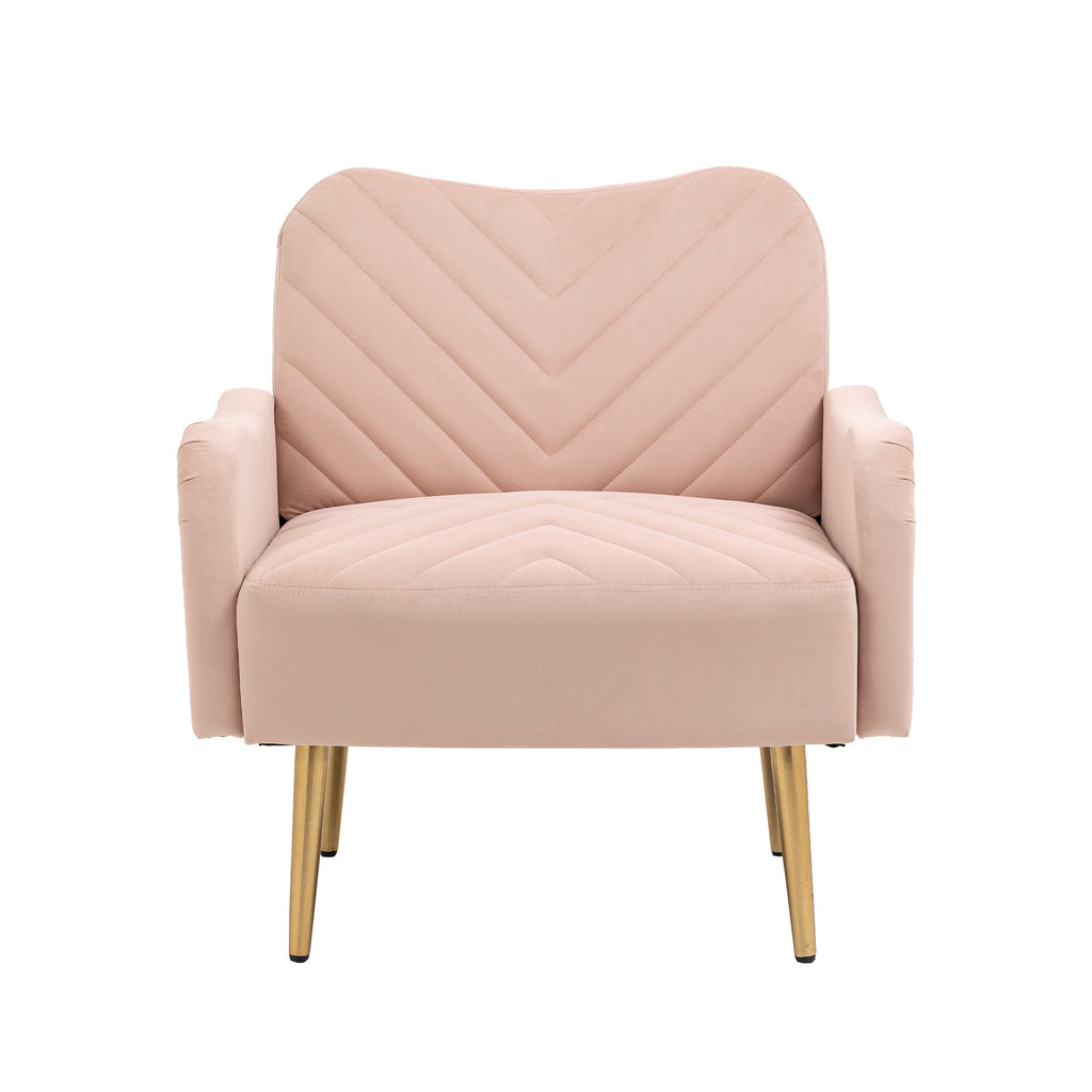 Velvet Single Sofa Chair with Rose Golden Metal Legs X6932