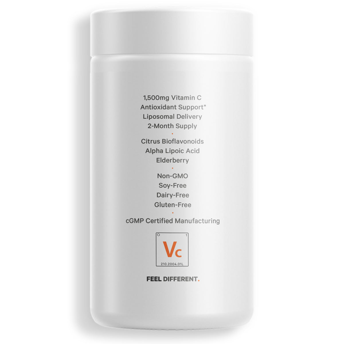 Liposomal Vitamin C 1500mg with Zinc, Elderberry, Quercetin & Rose Hips, 180 ct N4933