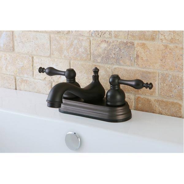 Chrome Two-Handle Centerset Lavatory Faucet with Pop-Up E719582