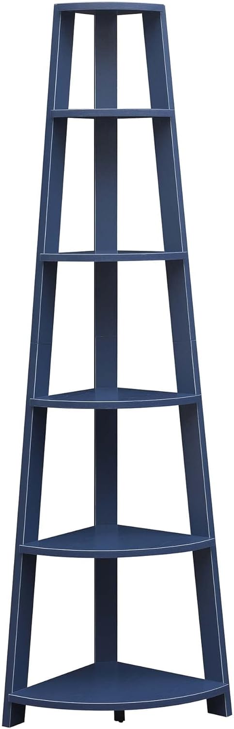 Black 5 Tier Corner Bookcase E288383