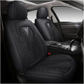 Black PU Leather Car Seat Covers 5 Seats Full Set N78921