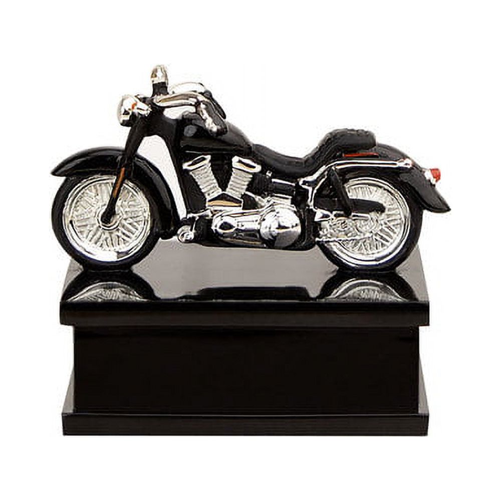 Mini Black & Chrome Motorcycle Keepsake Urn R46802