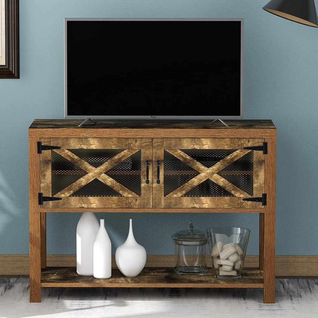 Solid Wood Console Table with 2 Drawers and 1 Cabinet Q857007