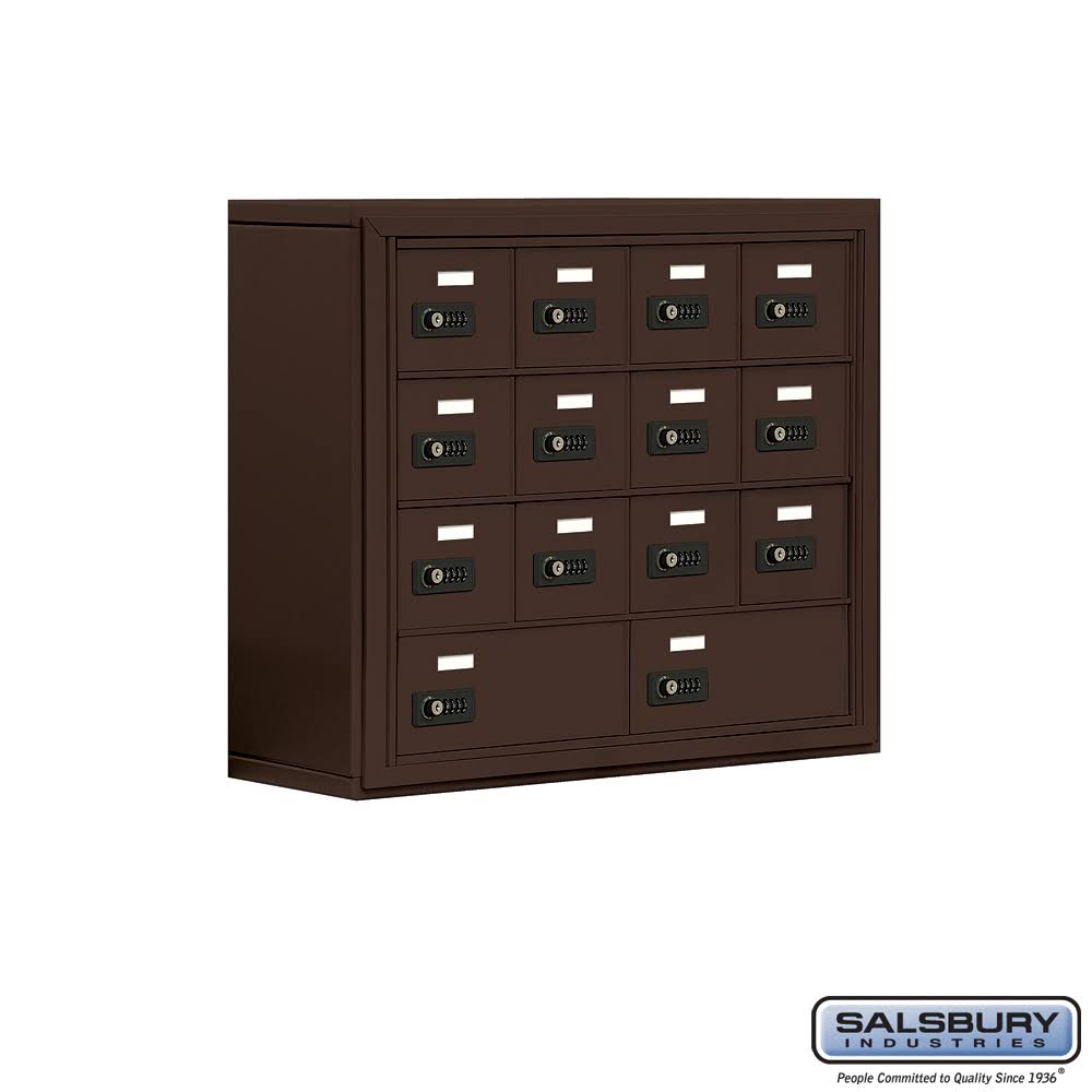 8 in. Cell Phone Storage Locker - 4 Door High Unit - Bronze - Surface Mounted F326193